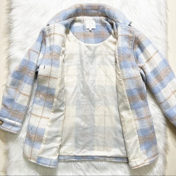 SOLD-Gianni Bini Plaid Flannel Shacket Grandpa Jacket - Picture 9 of 11